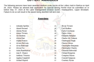 Notice for Lottery Awardees