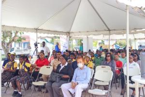 The Environmental Division (OSH Unit) of the Guyana Geology & Mines Commission participated in a mini-exhibition and demonstration